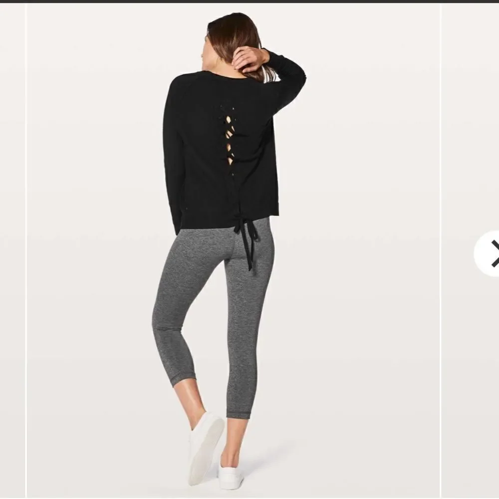 Lululemon Tied To You Sweater Black 8